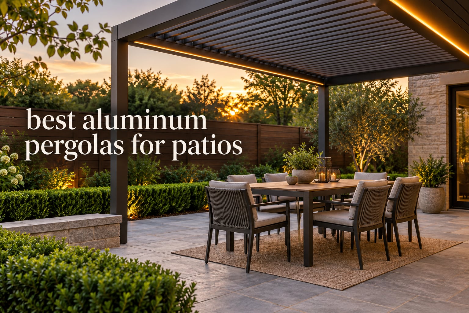 best aluminum pergolas for patios